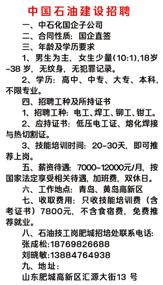 中 国石油建设招聘
