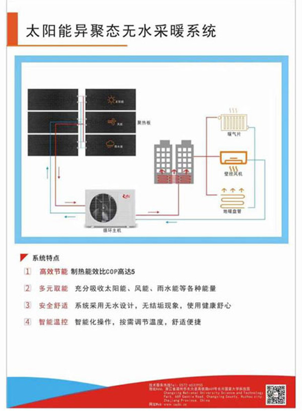 太阳能“异聚态”热利用系统-太阳能异聚态无水采暖系统